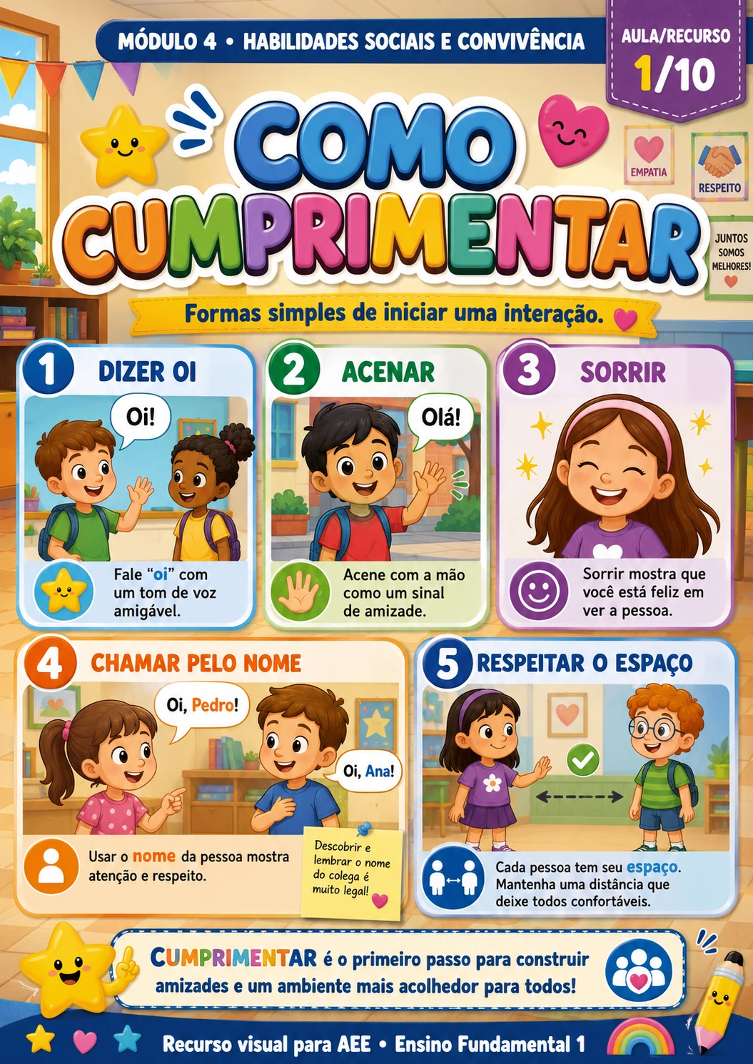 Como cumprimentar - Módulo 4 de Habilidades Sociais e Convivência