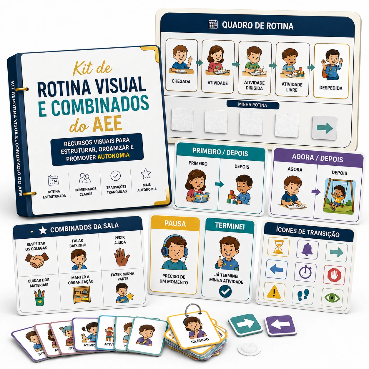 Kit de Rotina Visual e Combinados do AEE