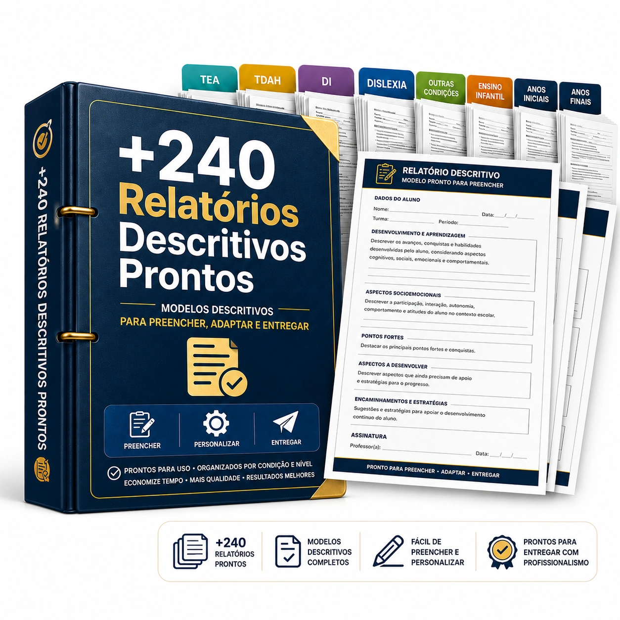 +240 Relatórios Descritivos Prontos